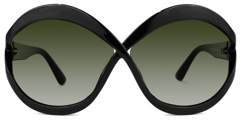 Canchola - Geometric Black Sunglasses
