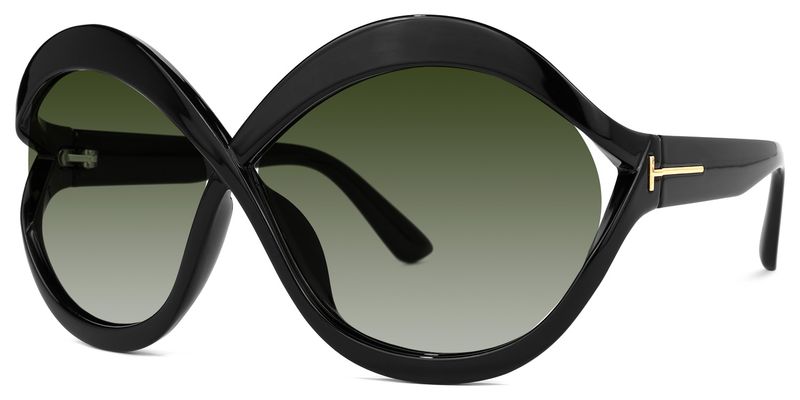 Canchola - Geometric Black Sunglasses