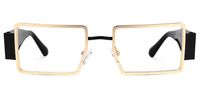 Anitta - Rectangle Gold Eyeglasses | Vooglam Angle View