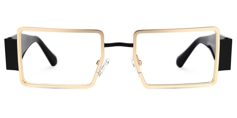 Anitta - Rectangle Gold Eyeglasses