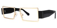 Anitta - Rectangle Gold Eyeglasses - 2