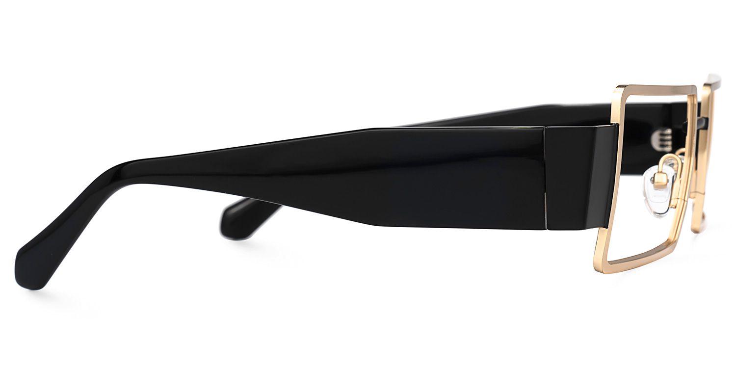 Anitta - Rectangle Gold Eyeglasses | Vooglam 4