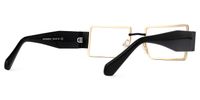 Anitta - Rectangle Gold Eyeglasses | Vooglam Side View