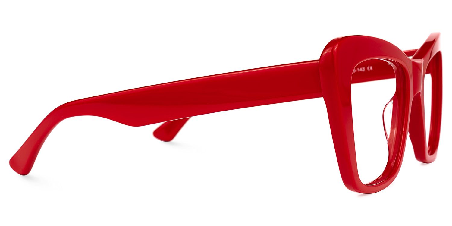 Dewanna - Rectangle Red Eyeglasses | Vooglam 4