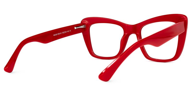 Dewanna - Rectangle Red Eyeglasses - 3