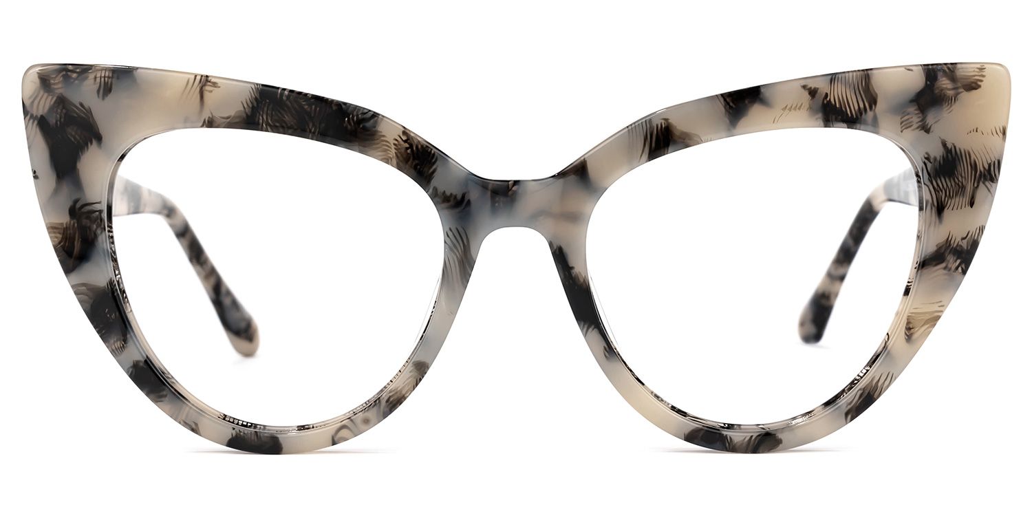 Shawana - Cat Eye Pattern Eyeglasses | Vooglam Angle View