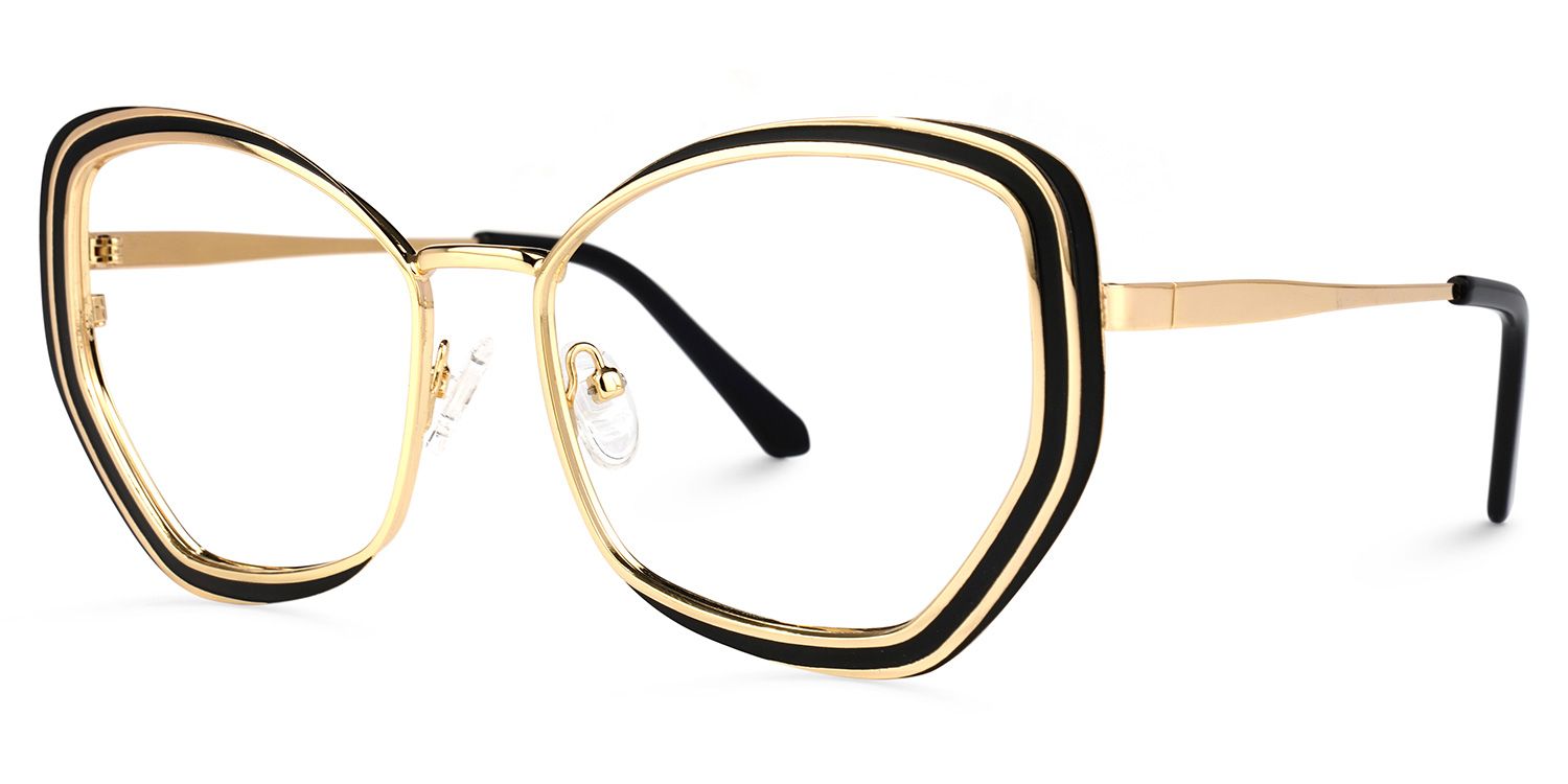 Golacka - Butterfly Black Eyeglasses | Vooglam Front View