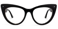 Akua - Cat Eye Black Eyeglasses | Vooglam Angle View