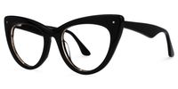 Akua - Cat Eye Black Eyeglasses | Vooglam Front View