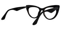 Akua - Cat Eye Black Eyeglasses | Vooglam Side View