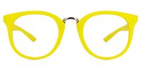 Round Yellow Eyeglasses | Vooglam.com Angle View