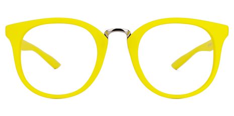 Mayela - Round Yellow Eyeglasses