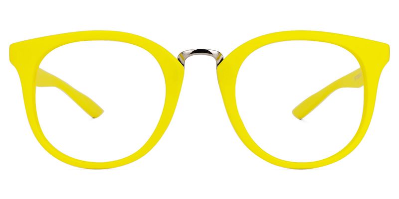 Mayela - Round Yellow Eyeglasses