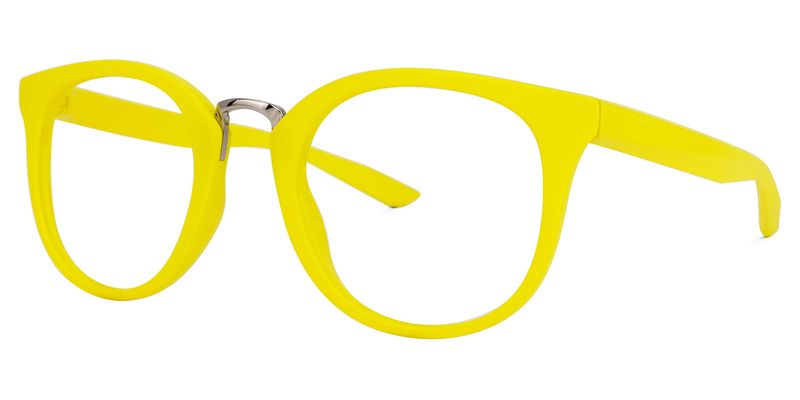 Mayela - Round Yellow Eyeglasses