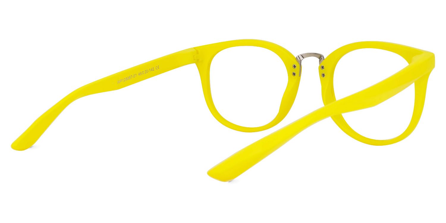 Round Yellow Eyeglasses - 3