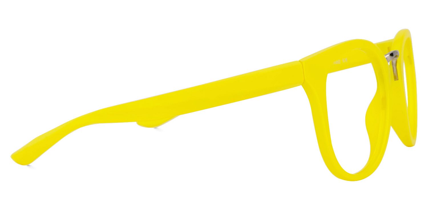 Round Yellow Eyeglasses - 4