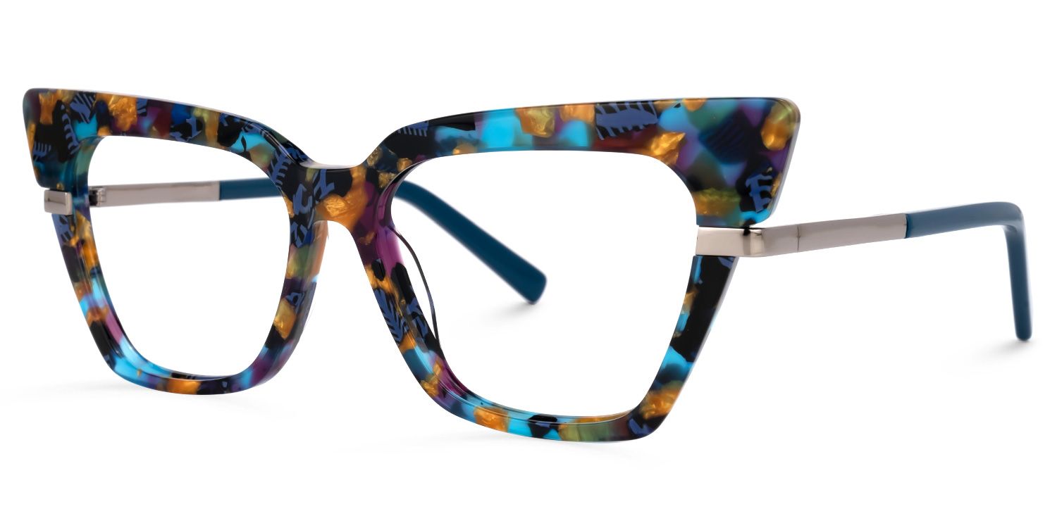 Mariana - Cat Eye Floral Eyeglasses | Vooglam Front View