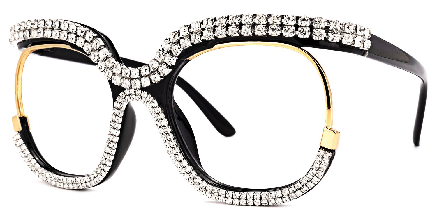 Mancha - Square White Eyeglasses | Vooglam Front View