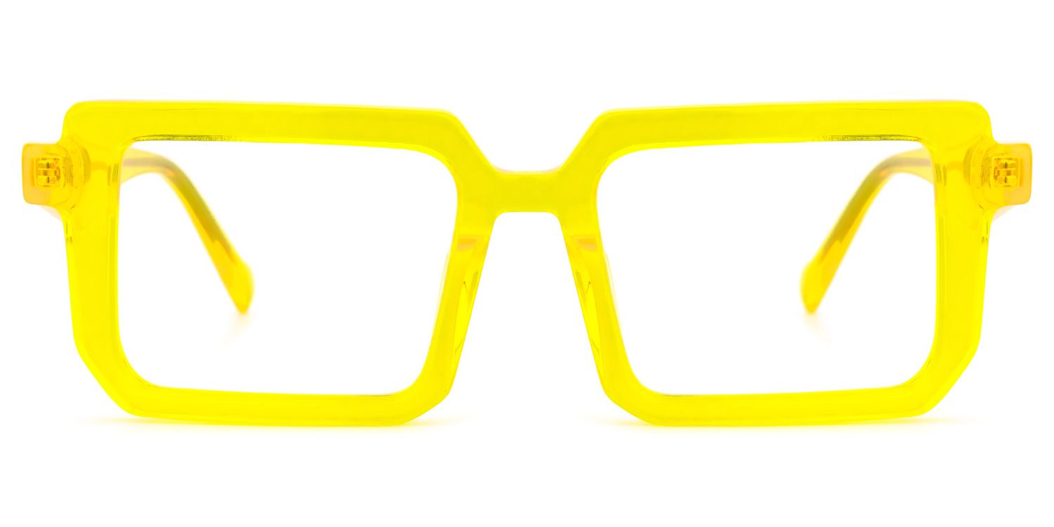 Cassiel - Rectangle Yellow Eyeglasses product detail 2