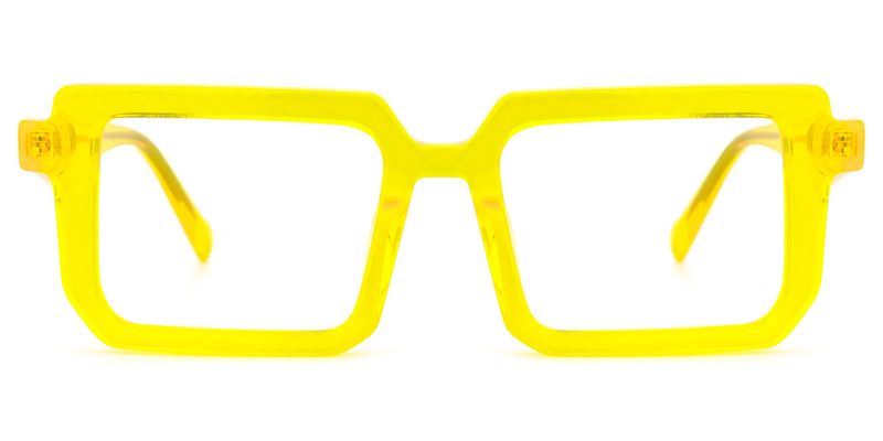 Cassiel - Rectangle Yellow Eyeglasses