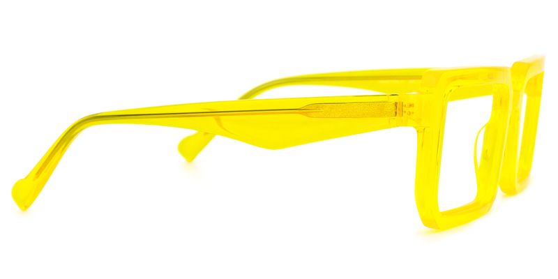 Cassiel - Rectangle Yellow Eyeglasses - 4