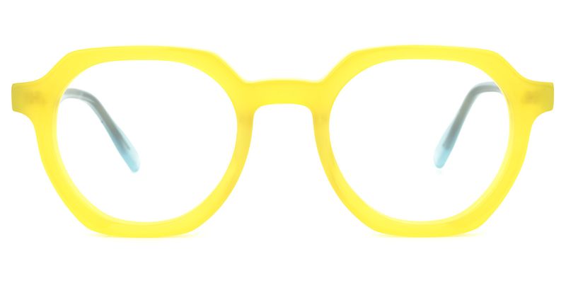 Morton - Geometric Yellow Eyeglasses