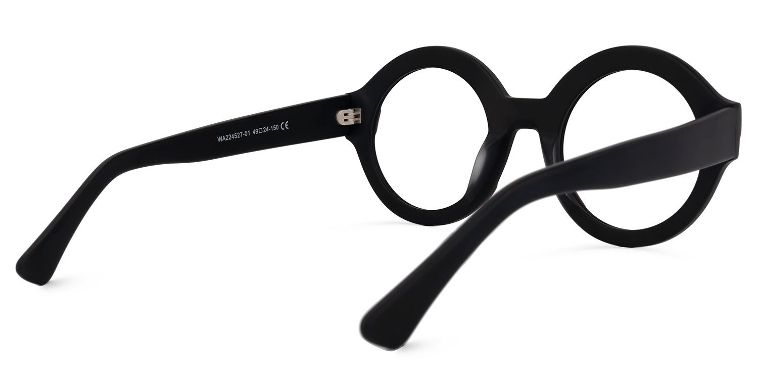 Round Black Eyeglasses - 3