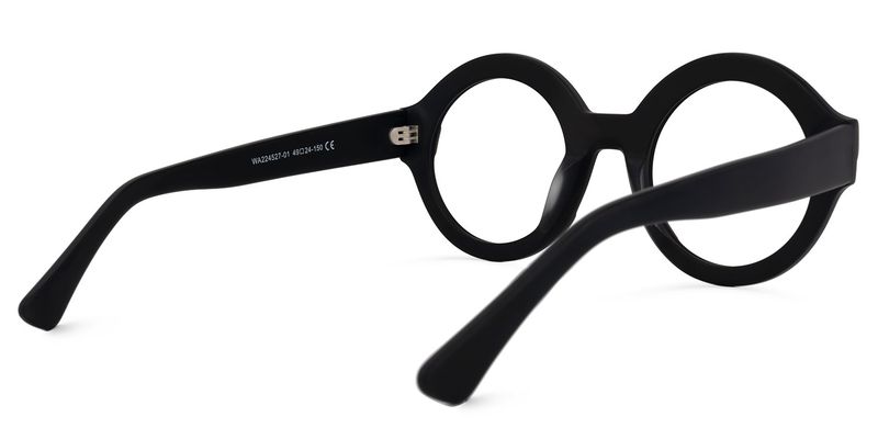 Peth - Round Black Eyeglasses - 3
