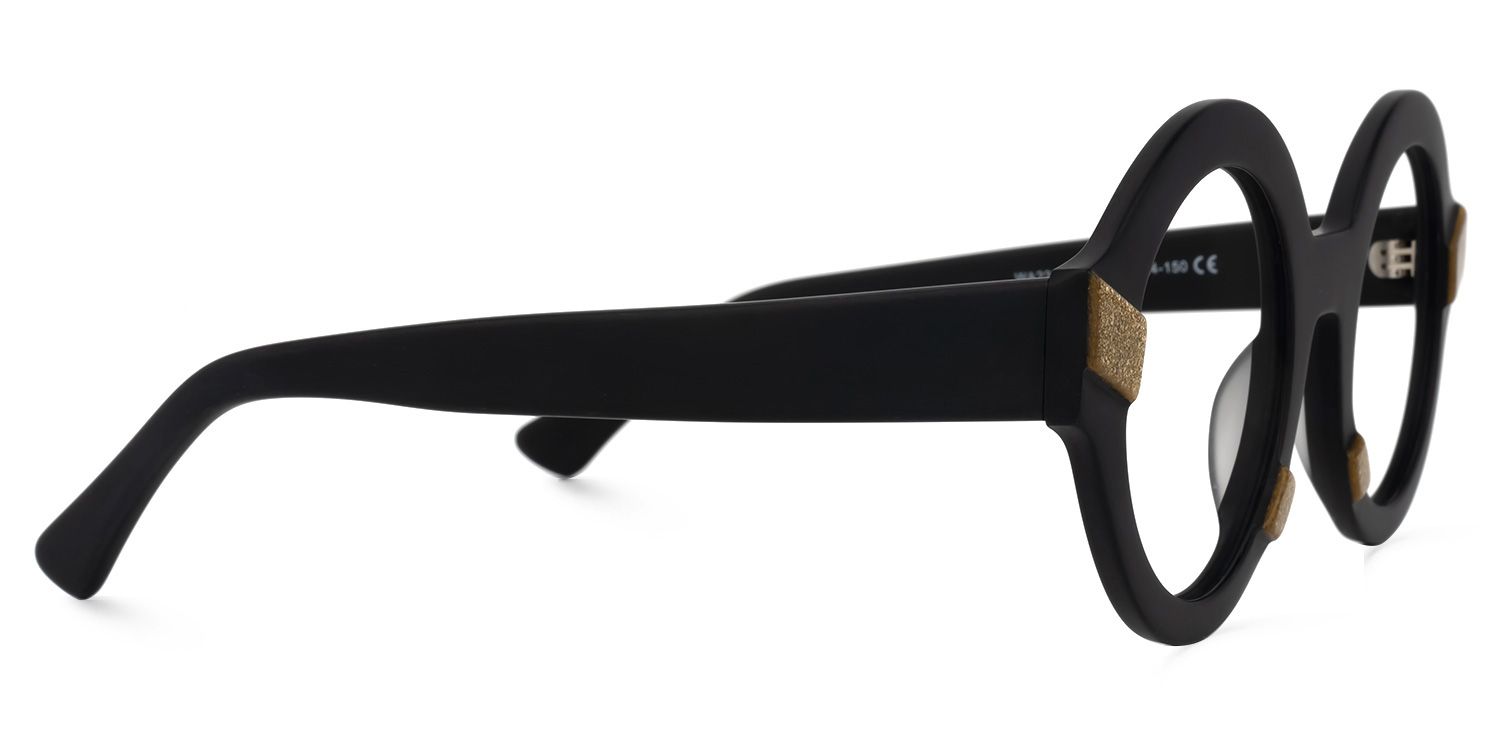 Round Black Eyeglasses - 4