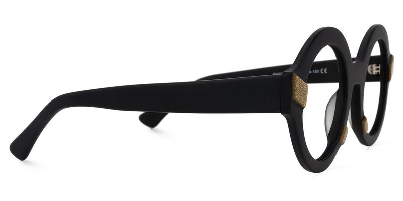 Peth - Round Black Eyeglasses - 4