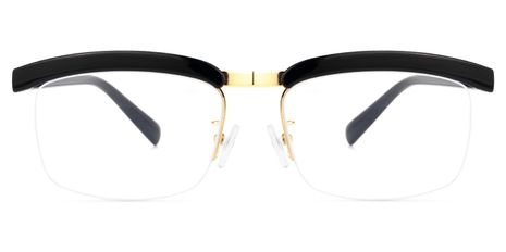 Carla - Browline Black Eyeglasses