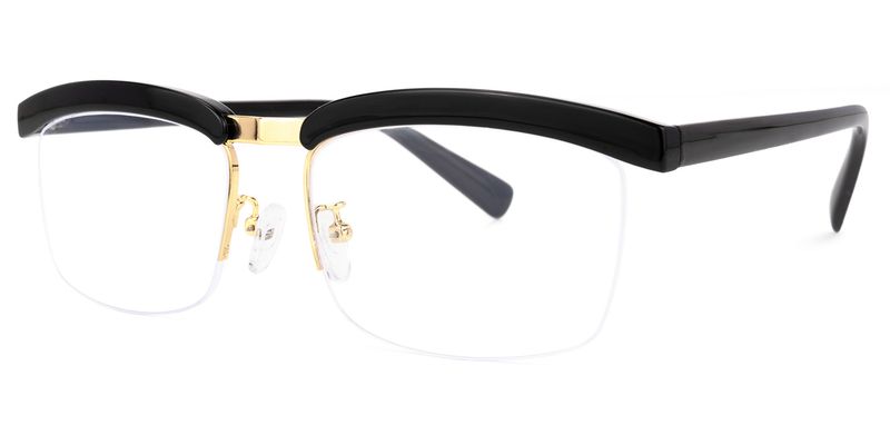 Carla - Browline Black Eyeglasses - 2