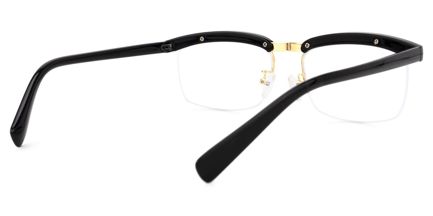 Browline Black Eyeglasses - 3