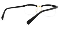 Browline Black Eyeglasses | Vooglam.com Side View
