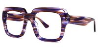 Square Purple Eyeglasses | Vooglam.com Front View
