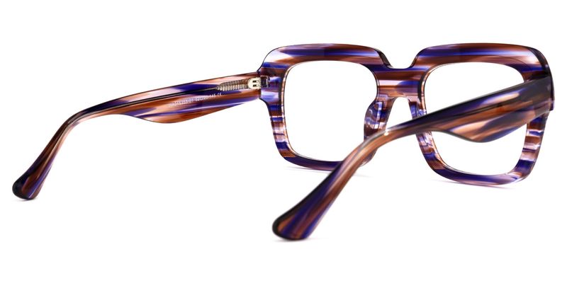 Winifred - Square Purple Eyeglasses - 3