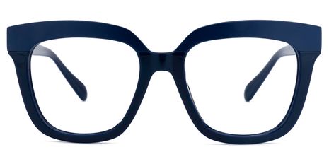 Britney - Square Blue Eyeglasses