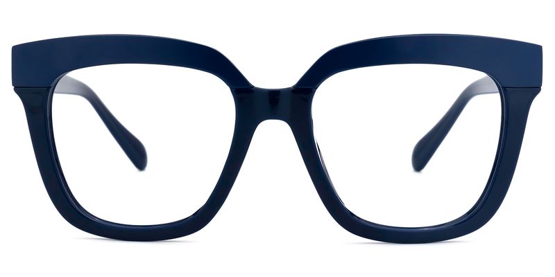 Britney - Square Blue Eyeglasses