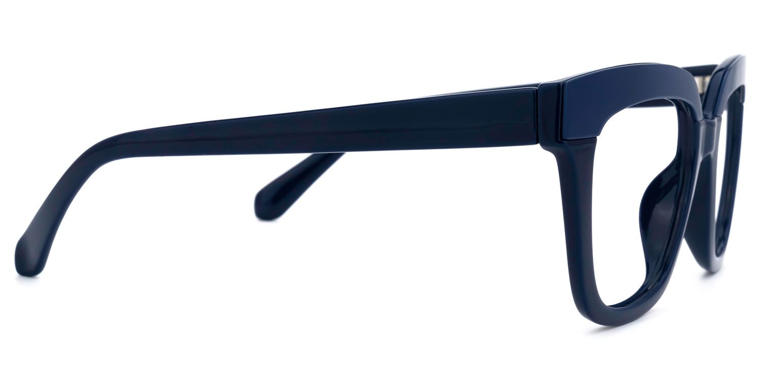 Britney - Square Blue Eyeglasses - 4