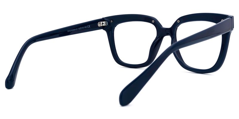 Britney - Square Blue Eyeglasses - 3