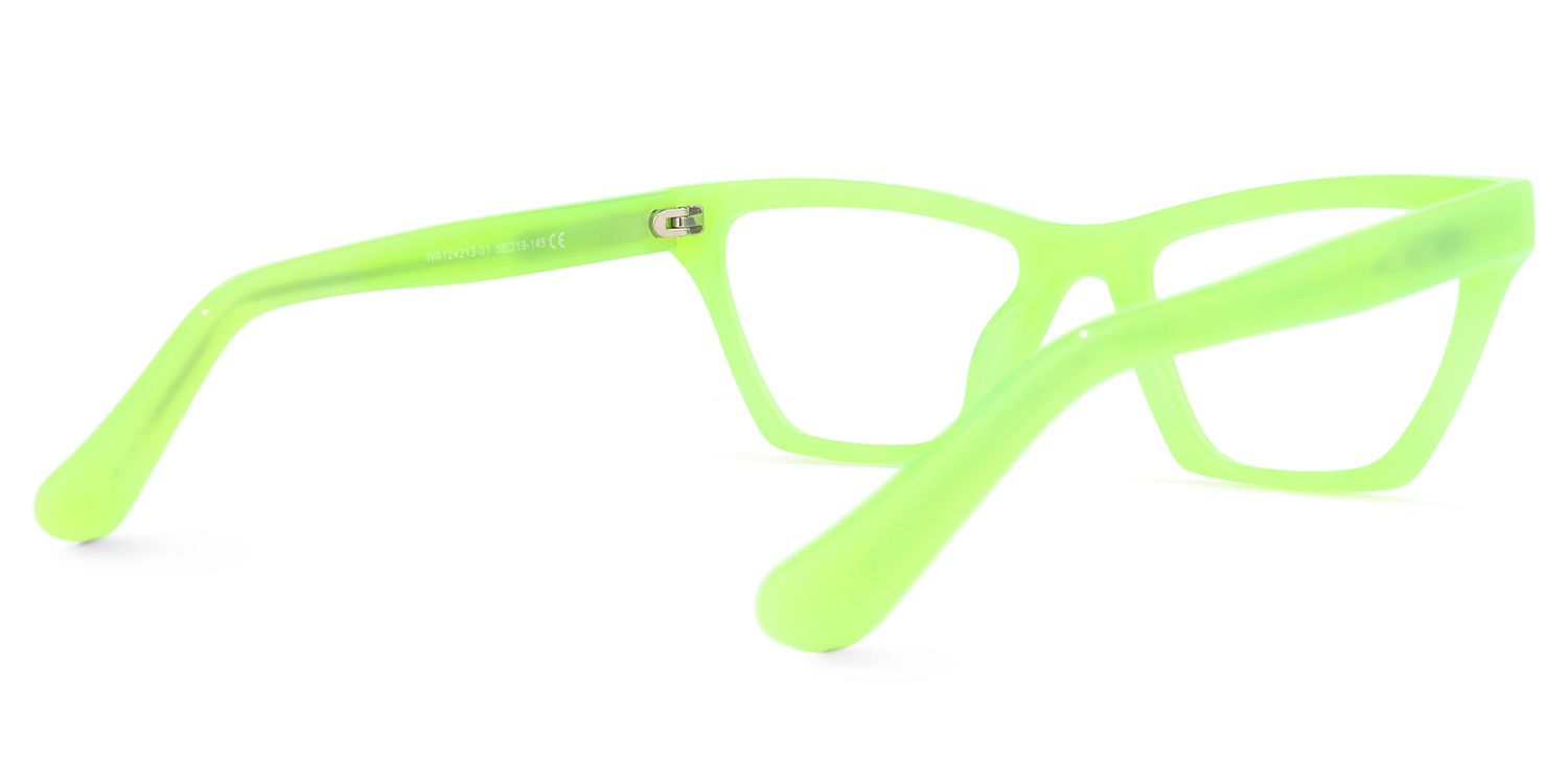 Rectangle Green Eyeglasses - 3