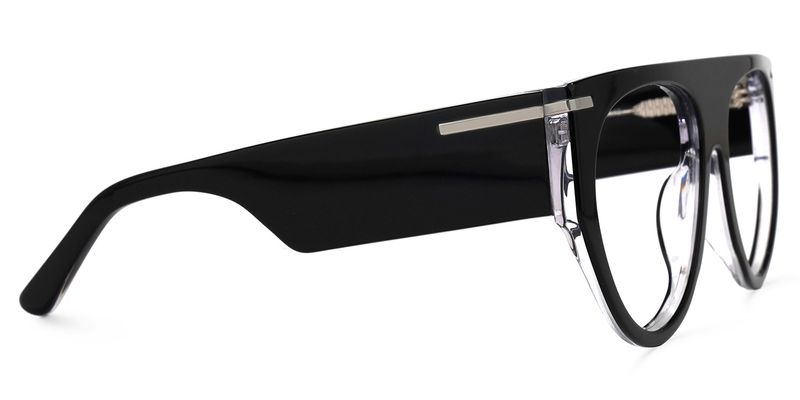 Beltran - Aviator Black Eyeglasses - 4