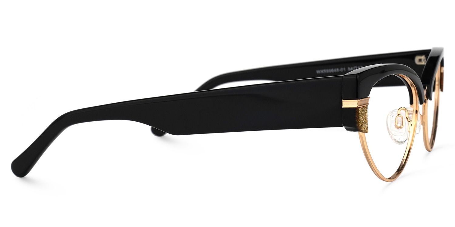 Browline Black Eyeglasses - 4