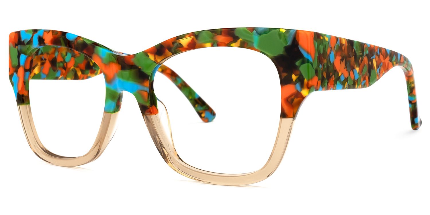 Holbrook - Square Two-tone Eyeglasses | Vooglam Front View
