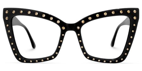 Cyndi - Square Black Eyeglasses