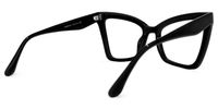 Cyndi - Square Black Eyeglasses | Vooglam Side View