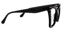 Cyndi - Square Black Eyeglasses | Vooglam 