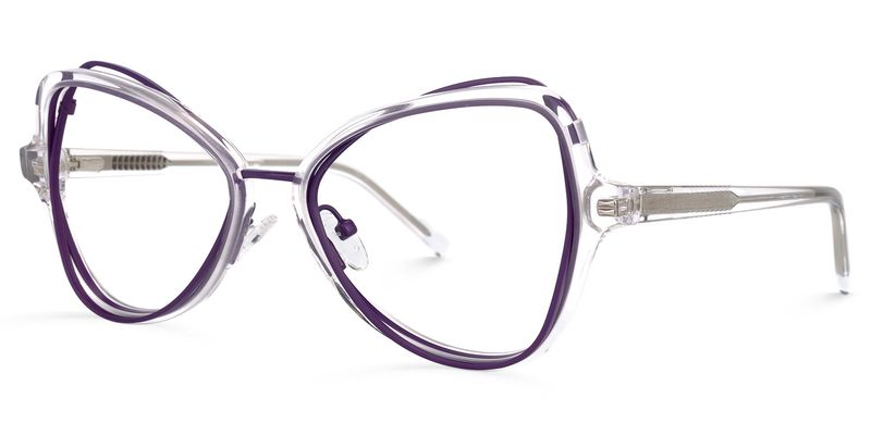 Souza - Geometric Purple Eyeglasses