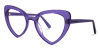Morris - Geometric Purple Eyeglasses | Vooglam Front View