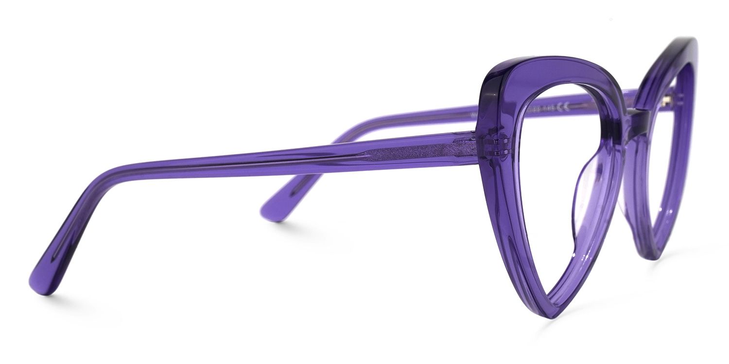 Morris - Geometric Purple Eyeglasses - 4